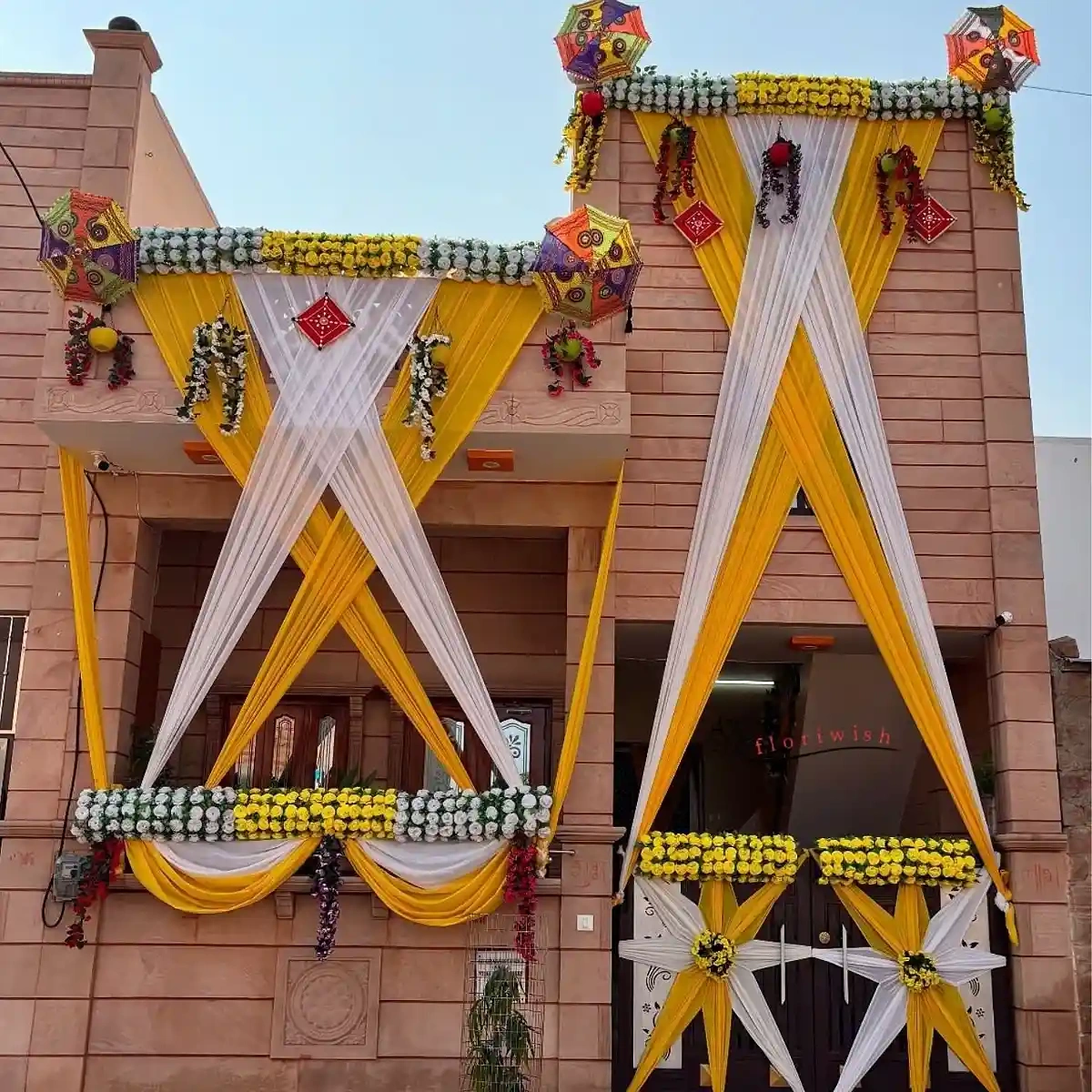 Yellow And White Colour House Decoration