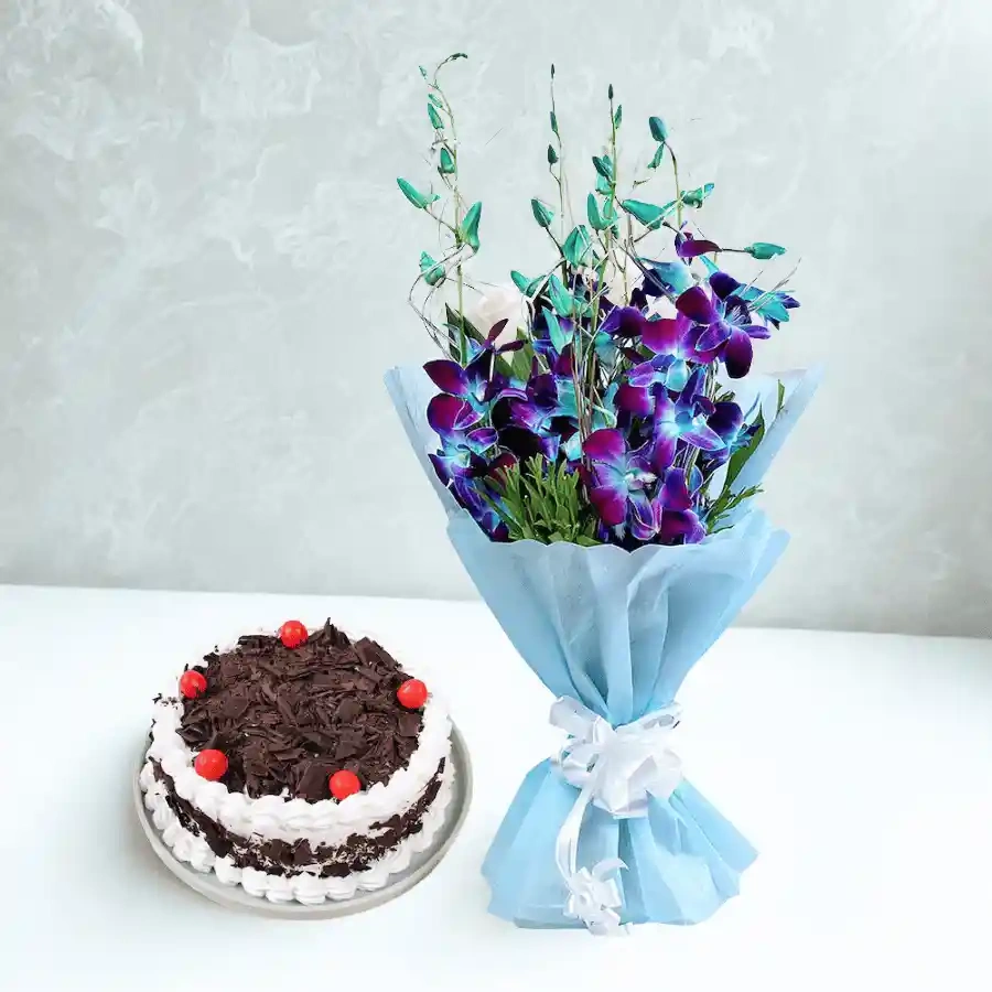 Orchid and Delice Cake Combo