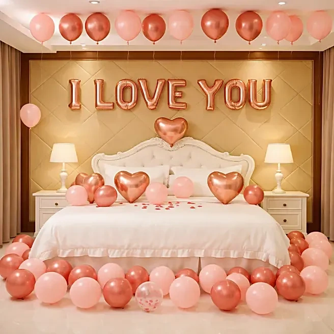 romanticanniversarybedroomballoondecor1