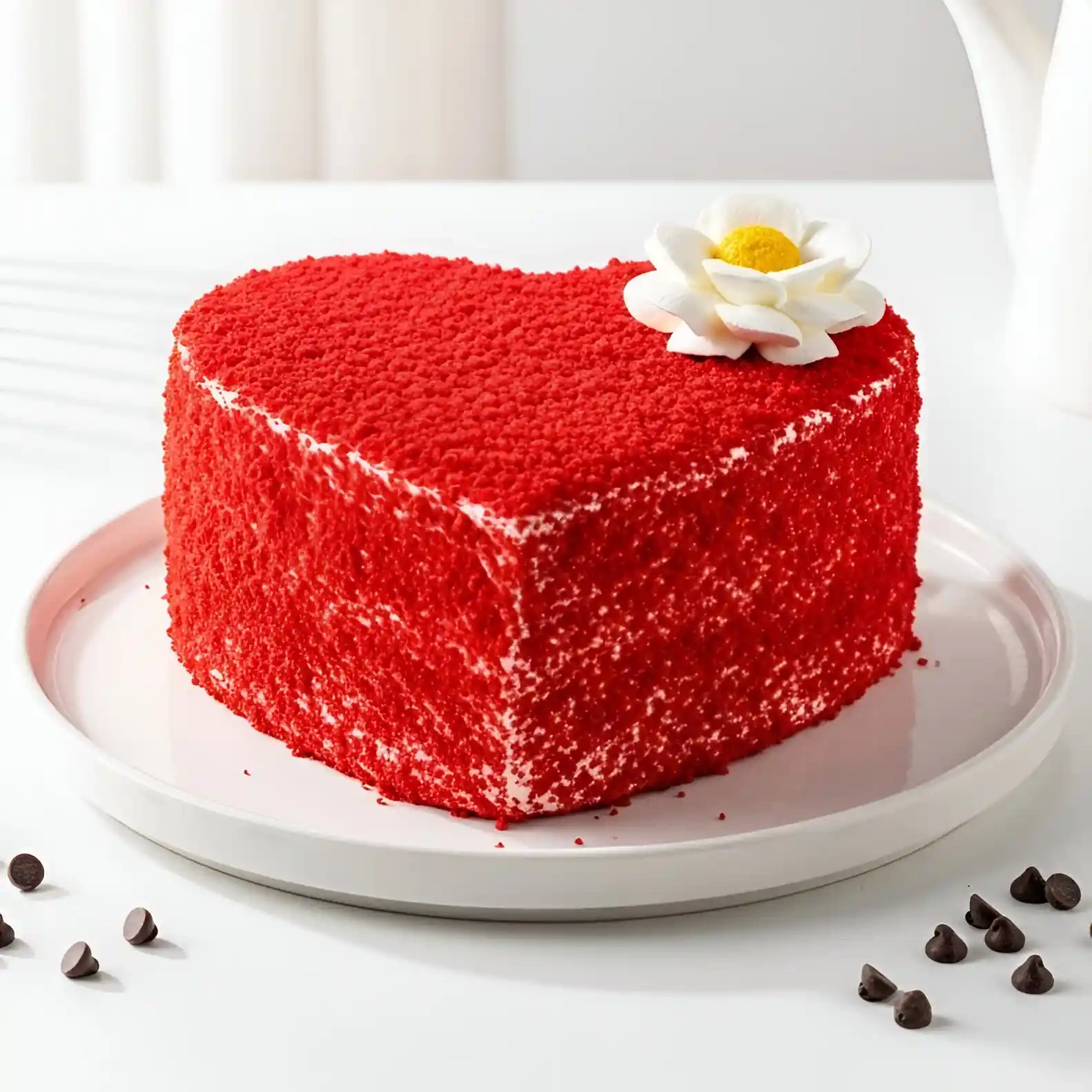 Heart Shape Red Velvet Cake Delice