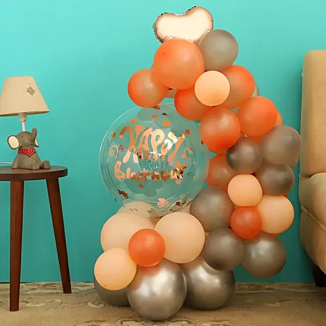 rosegoldbirthdayballoonbouquet1