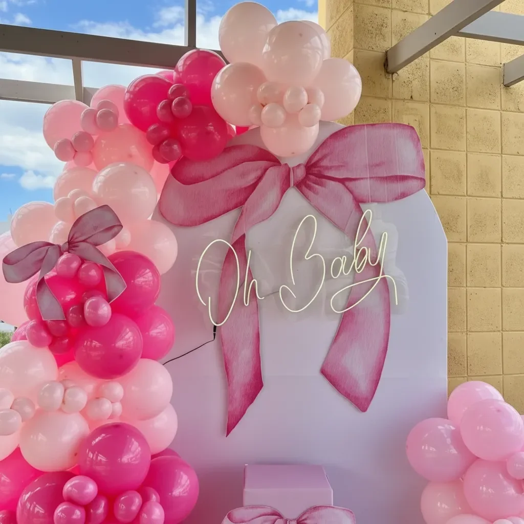 Mom to Be Celebration Balloon Decor Setup