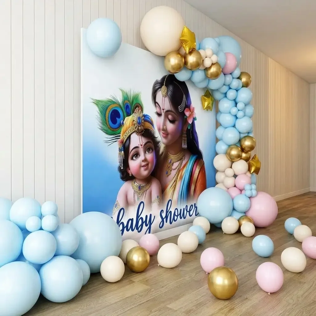 Little Kanha Baby Shower Decoration Setup 