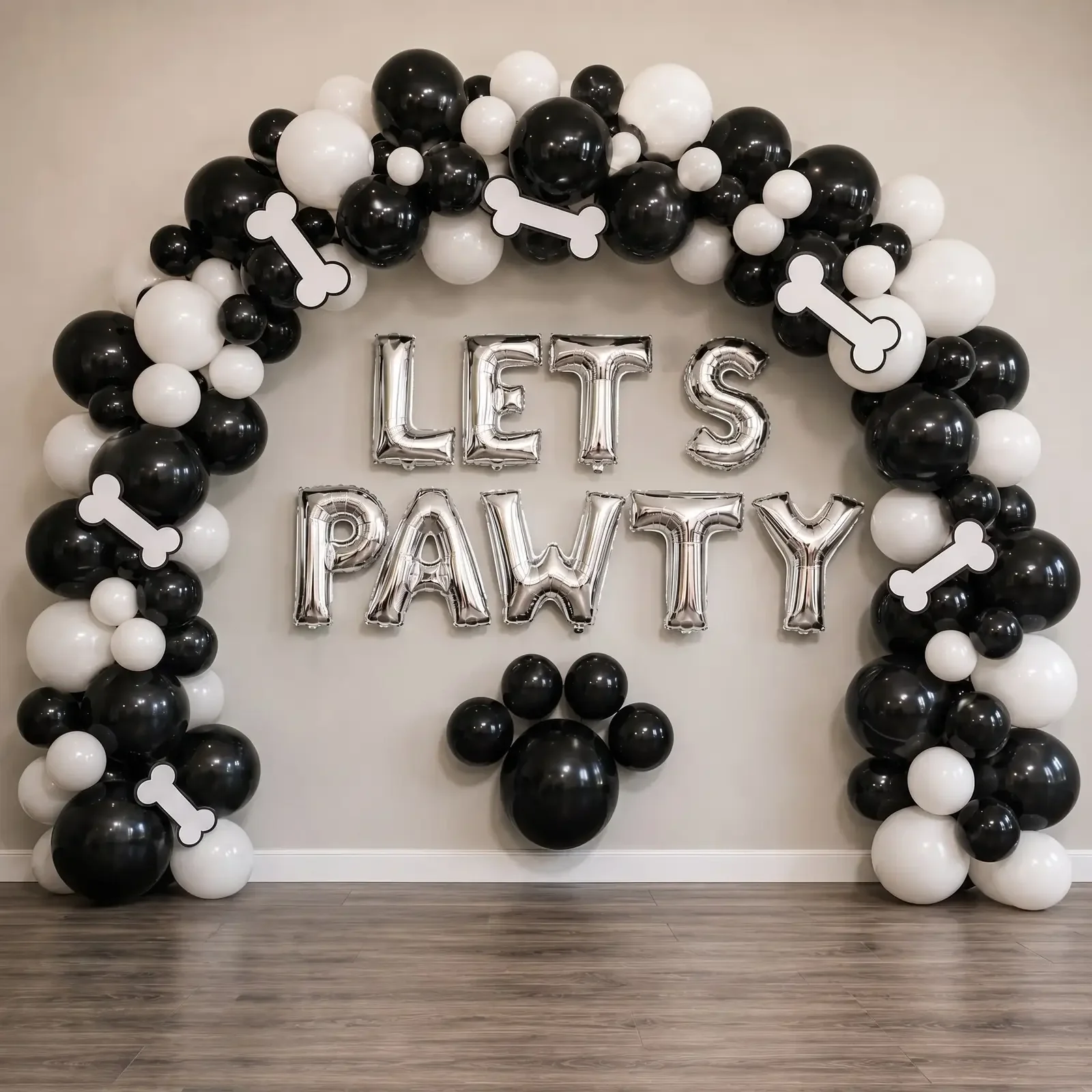 Adorable Pet Birthday Balloon Decoration Setup