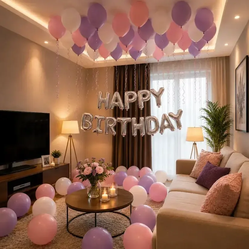 Simple Room Decoration for Birthday Setup