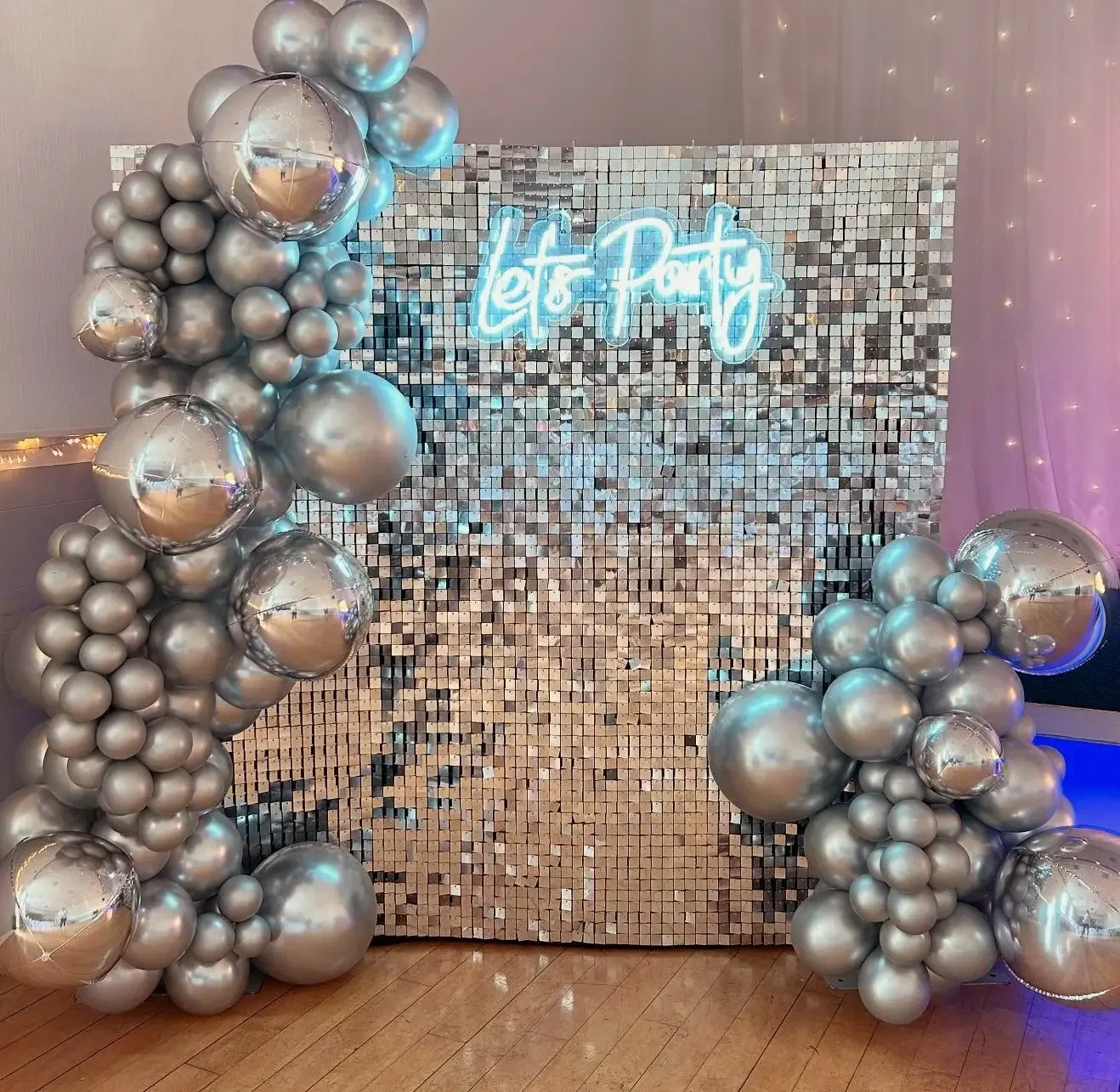 Lets Party Background Decoration Setup