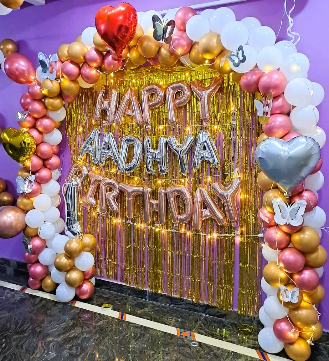 AdorableRoseGoldFirstBirthdayDecor 1