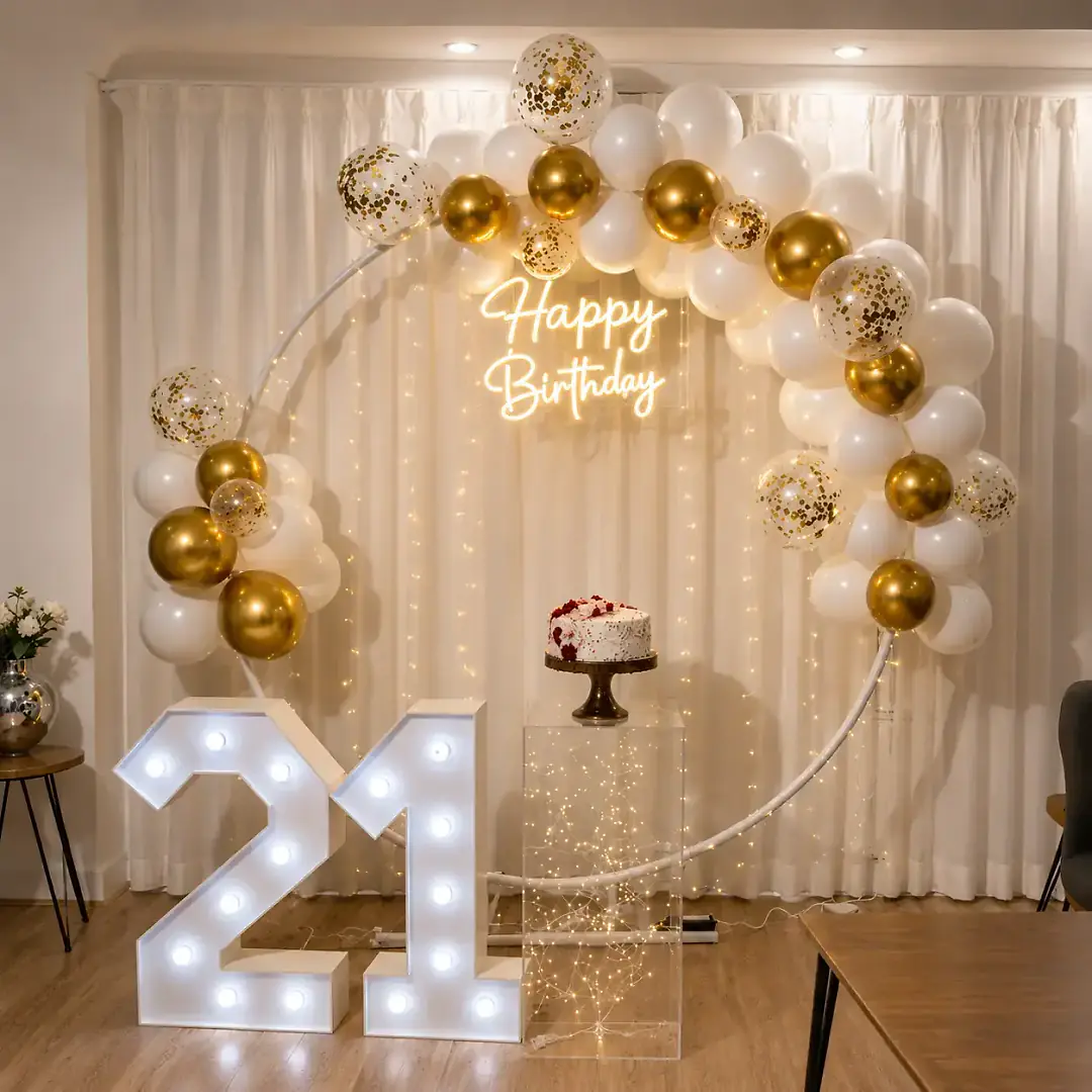 Birthday Background Decoration Setup