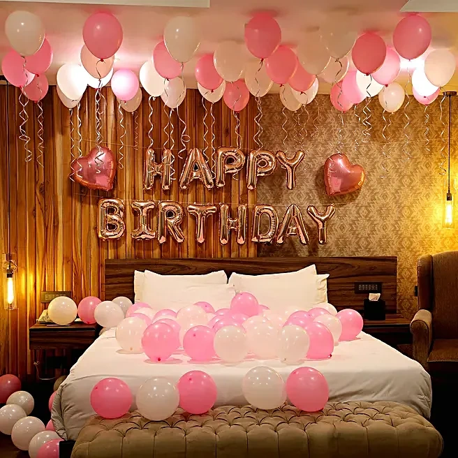rosegoldbirthdaythemeballoondecorwithoutled1