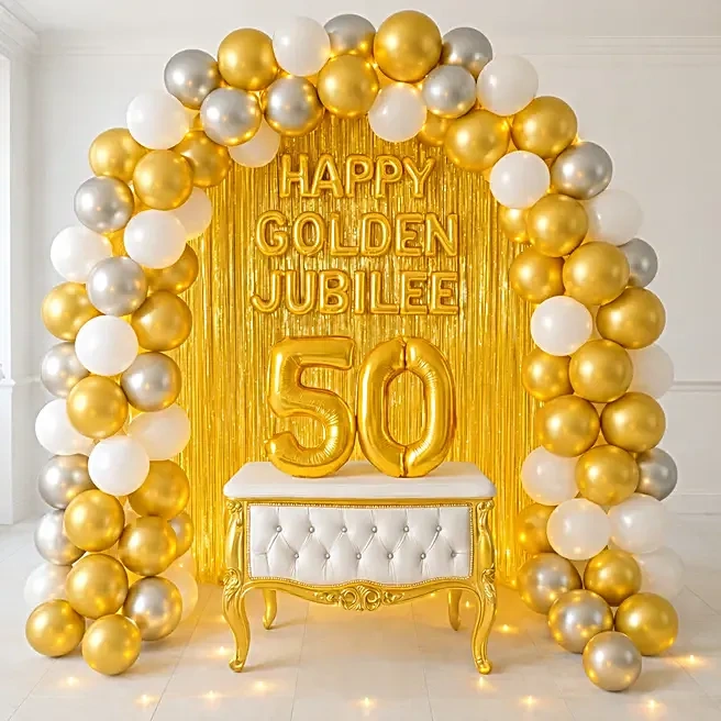 goldenjubileeanniversaryballoondecor1