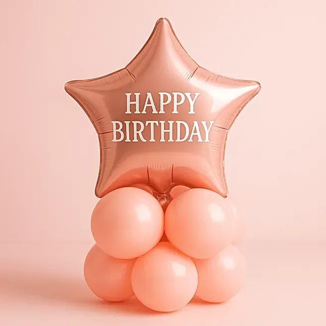 rosegoldstarbirthdaydecor1