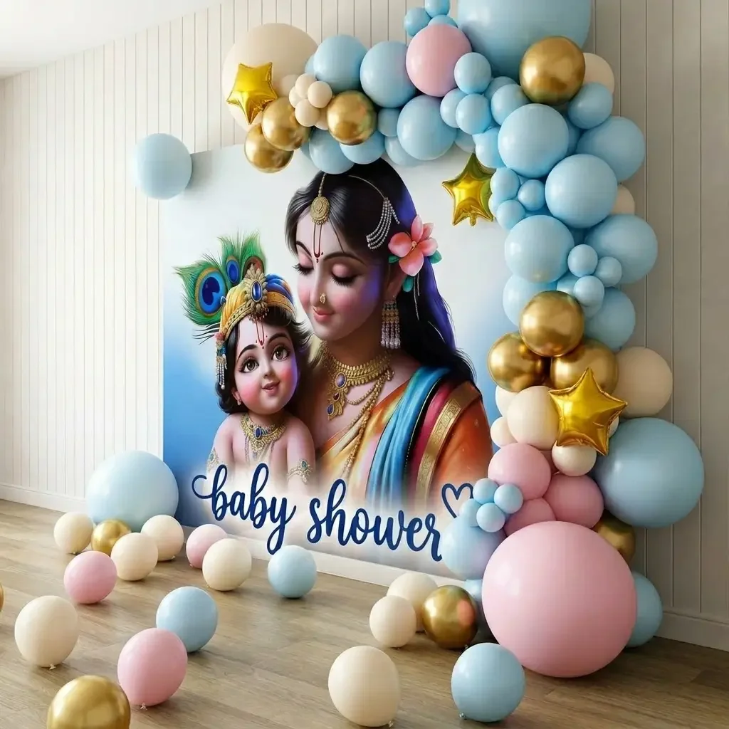 Little Kanha Baby Shower Decoration Setup 
