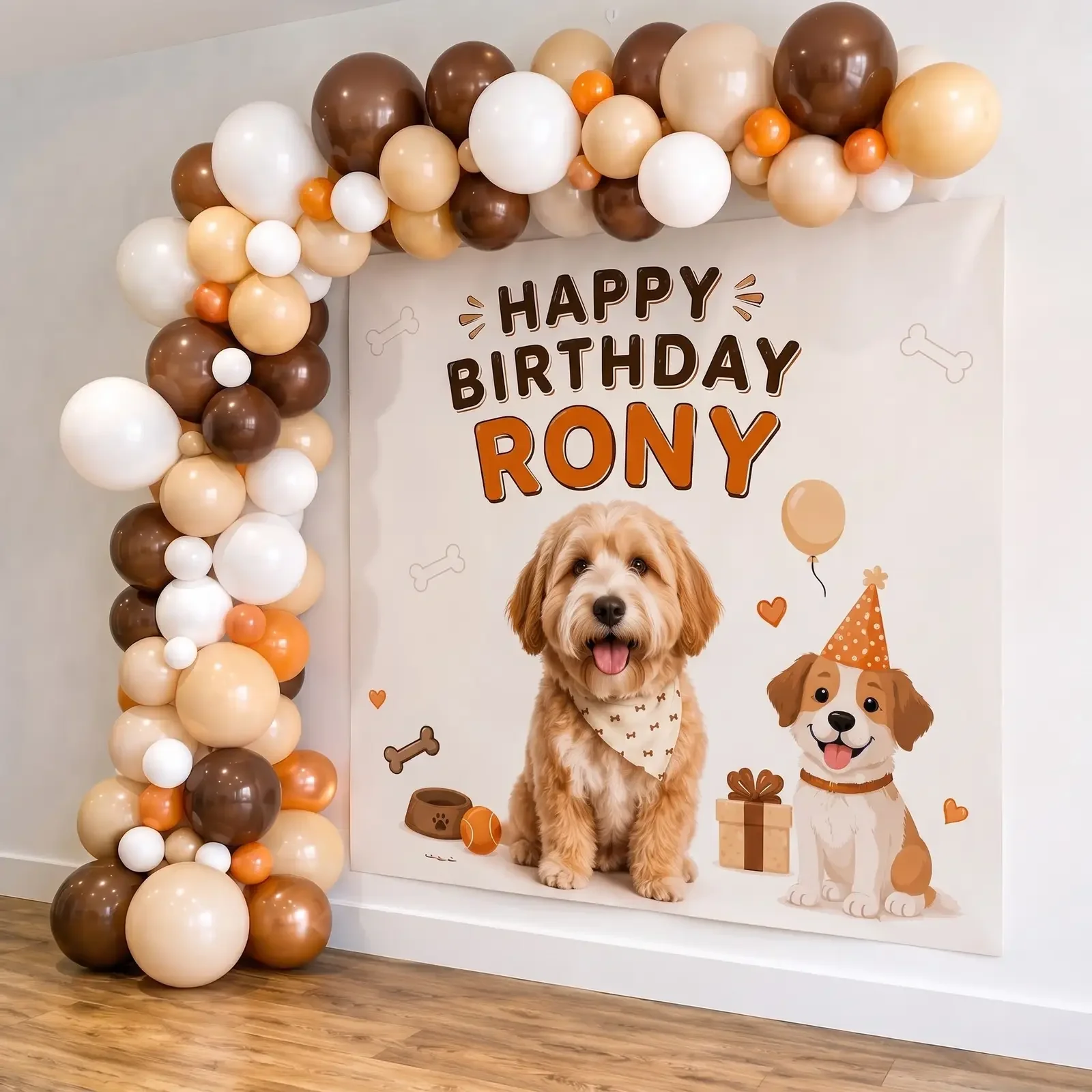 Pet Birthday Backdrop Decoration Setup