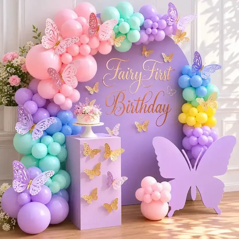 Butterfly Birthday Decoration Premium Setup
