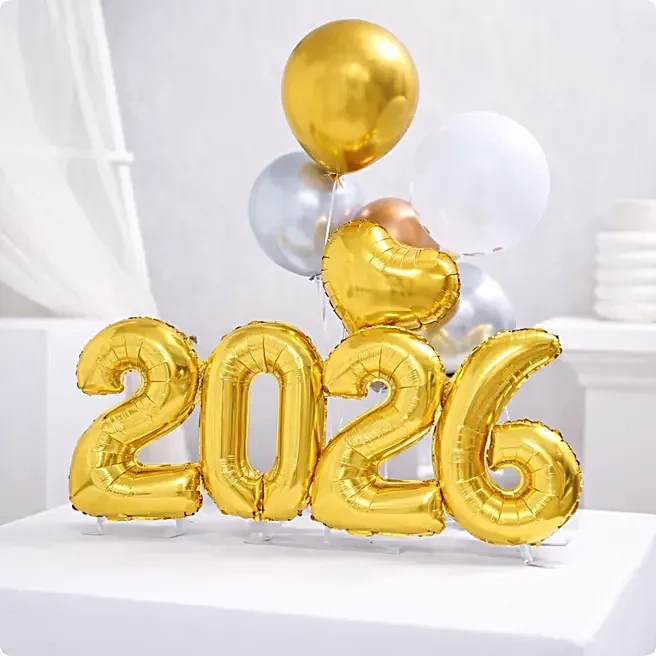 newyearballoonbouquetrosegold1