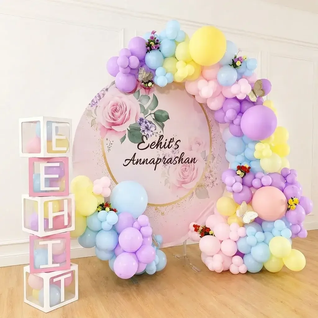 Customized Annaprashan Backdrop Setup 