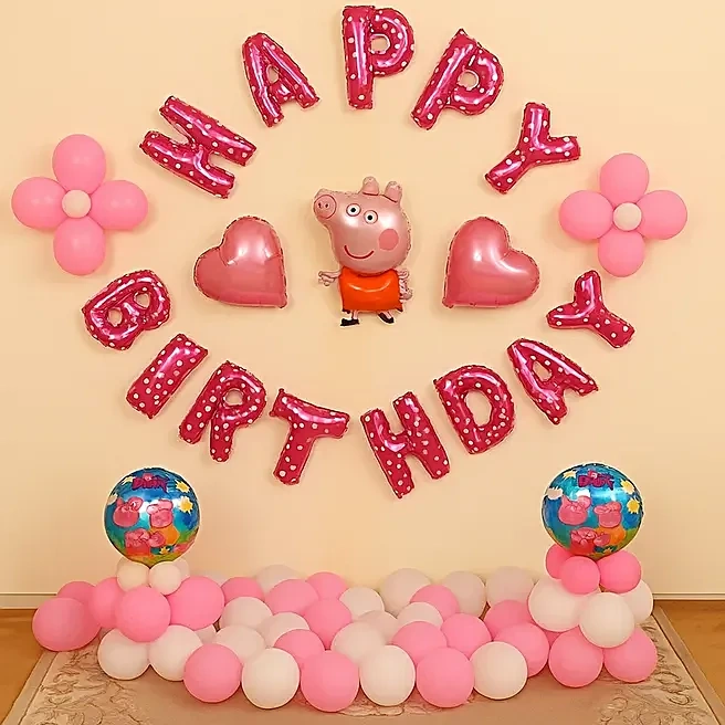 peppapigthemedbirthdayballoondecor1