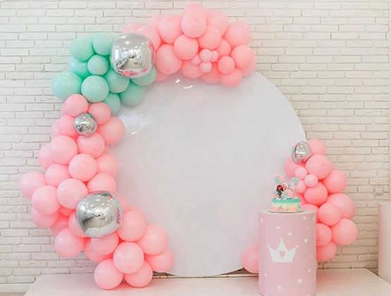 Peach Balloon Ring Decoraion