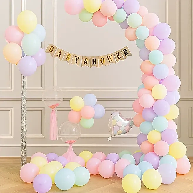 pastelmulticolouredbabyshowerballoondecor1