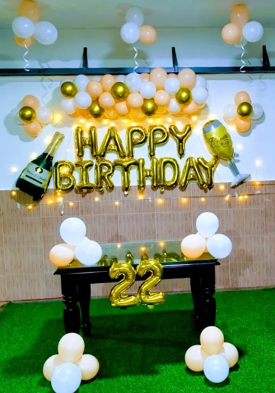 WhitePeachBirthdaySurpriseDecoration