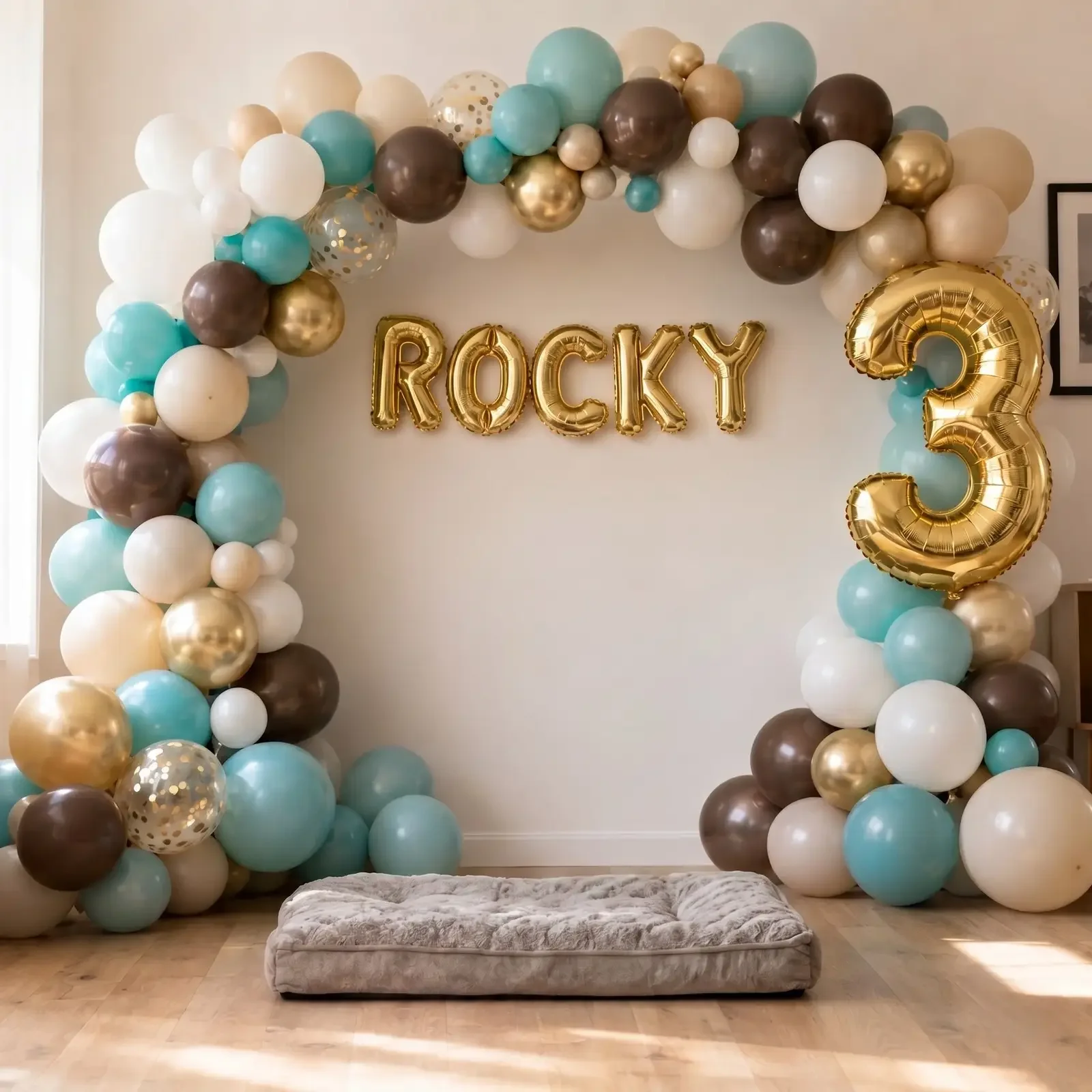 Dog Birthday Surprise Decoration Setup