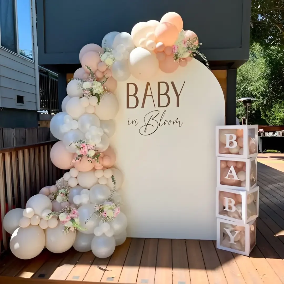 Baby Shower Balloon Arch Setup