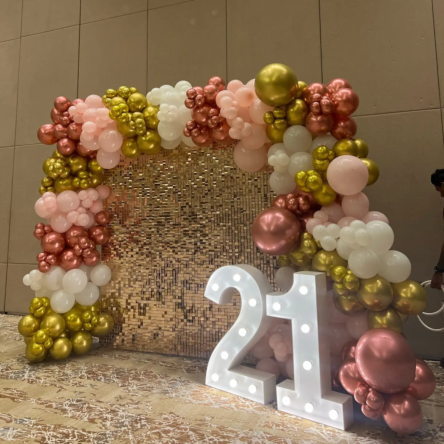 Luxury Sequins Birthday Backdrop Set