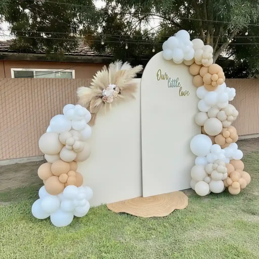 Baby Shower Balloon Arch Decor Setup
