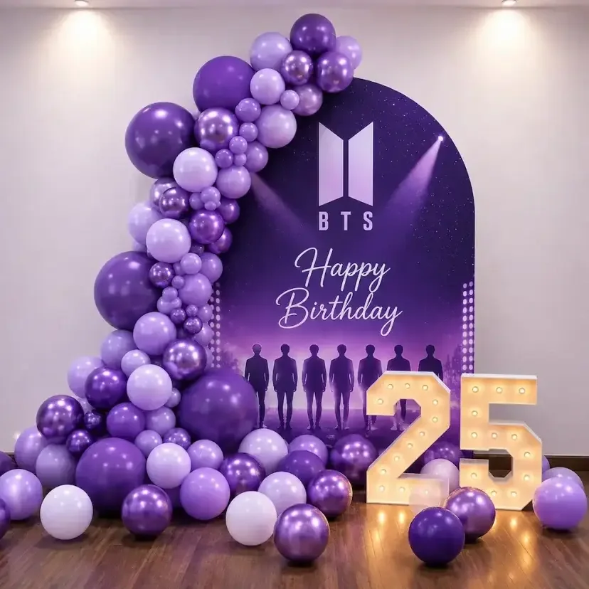 BTS K-Pop Birthday Decoration Setup