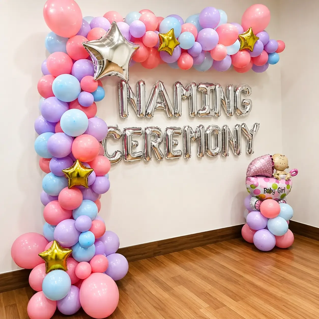 Wall Decor for Naming Ceremony Setup