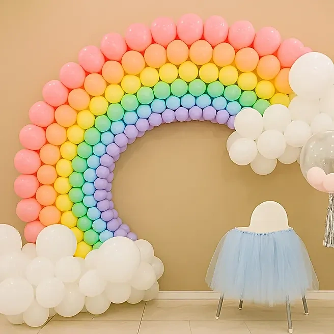 rainbowthemekidsbirthdayballoondecor1