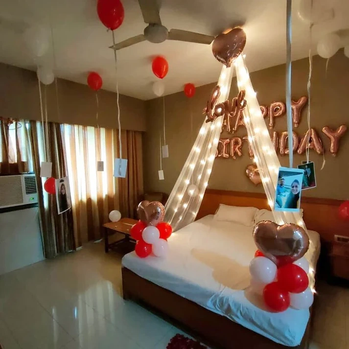 Couple Birthday Balloon Setup