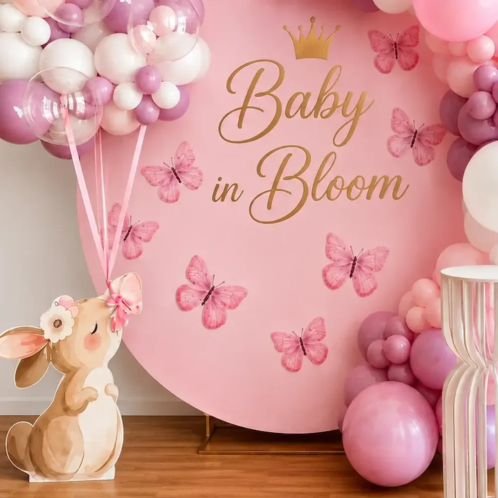 Baby in Bloom Backdrop Decoration Setup 