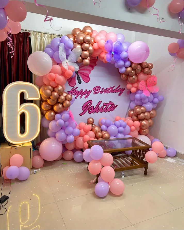 Girl’s Birthday Butterfly Setup 