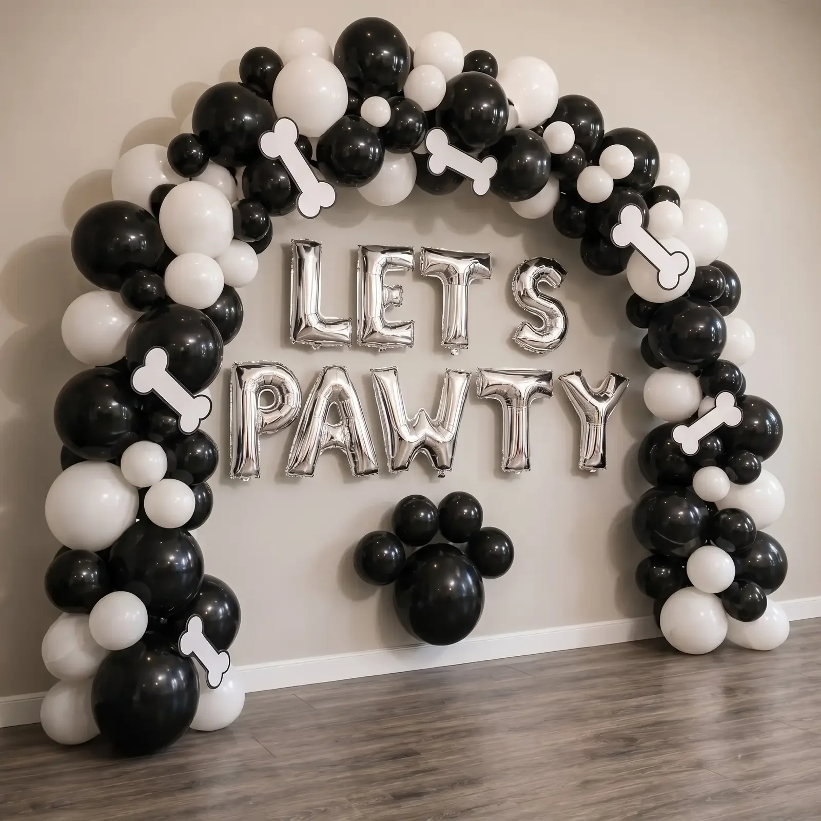 Adorable Pet Birthday Balloon Decoration Setup