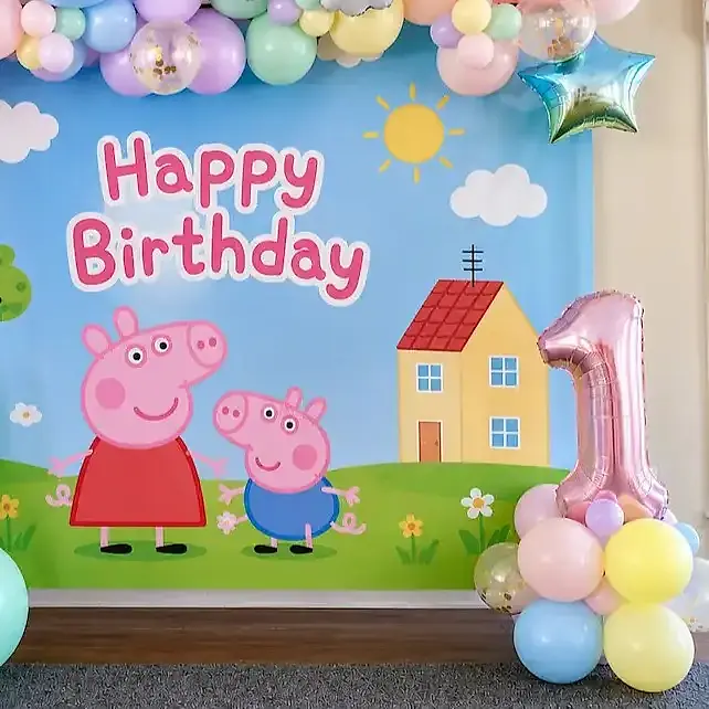 Peppa Pig Theme Birthday Decoration Set