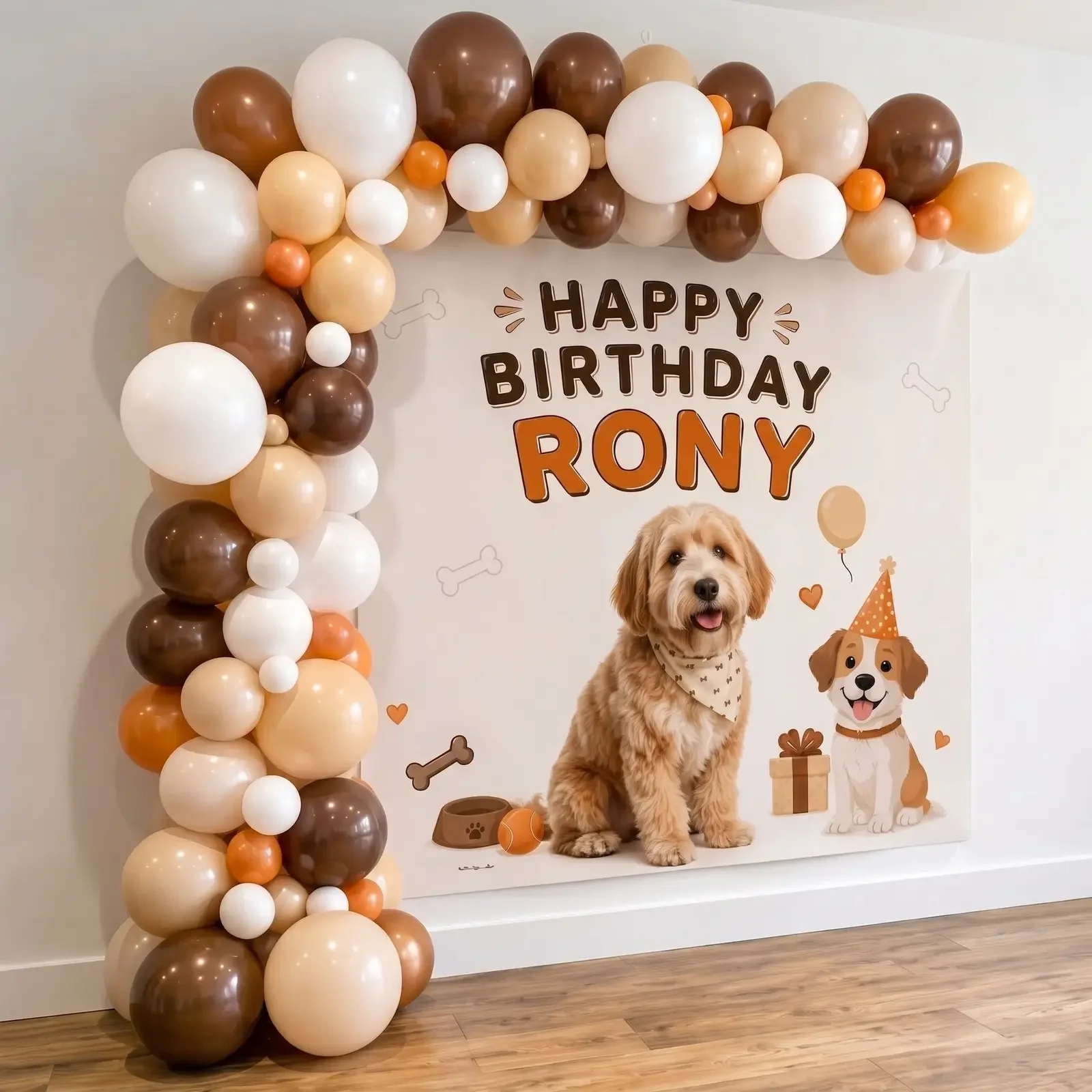 Pet Birthday Backdrop Decoration Setup