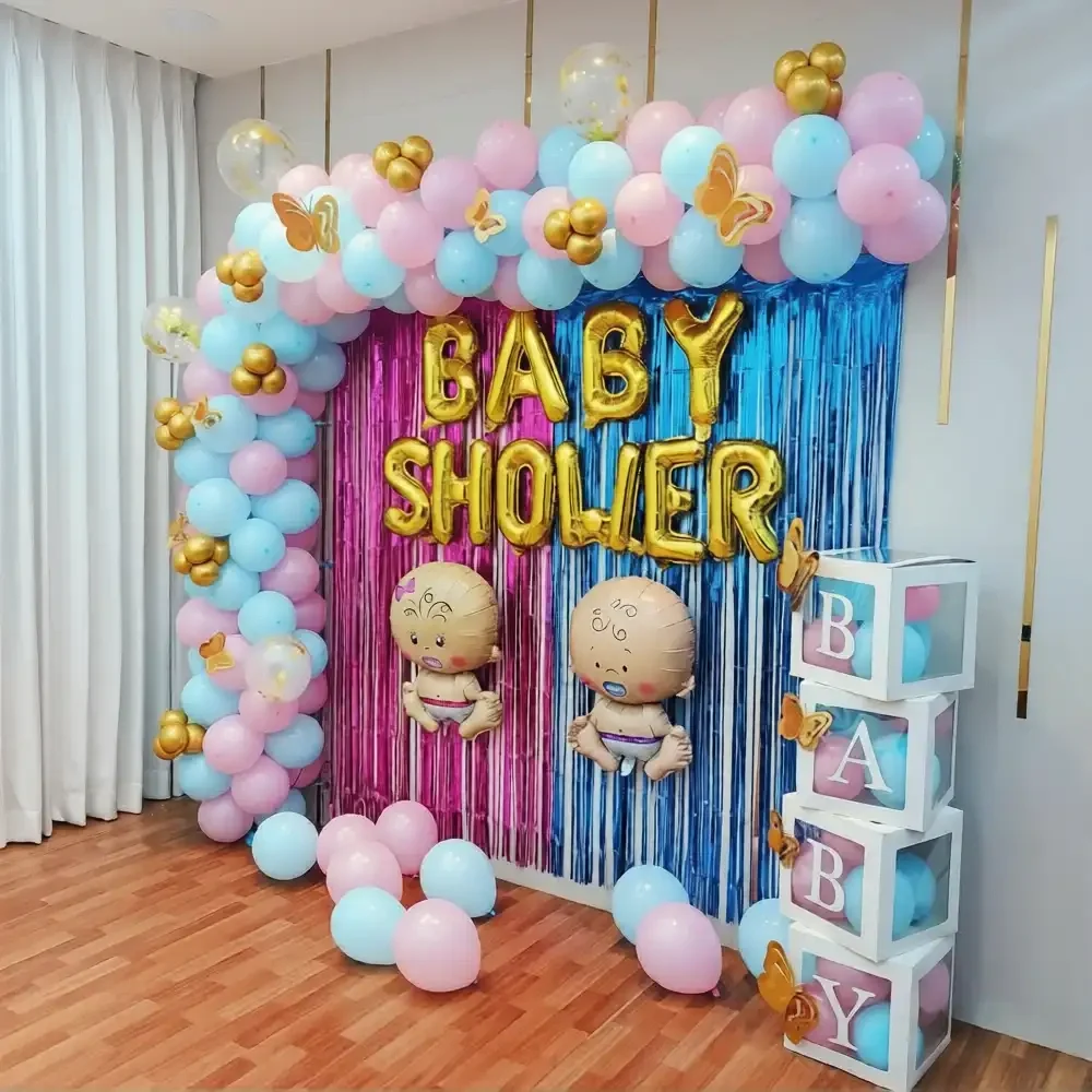Simple and Elegant Baby Shower Setup Decor