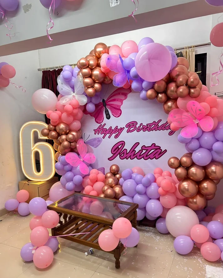 Girl’s Birthday Butterfly Setup 