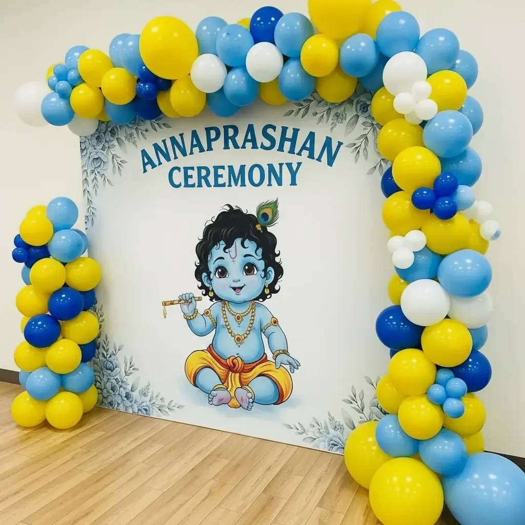 Little Krishna Annaprashan Decoration Setup