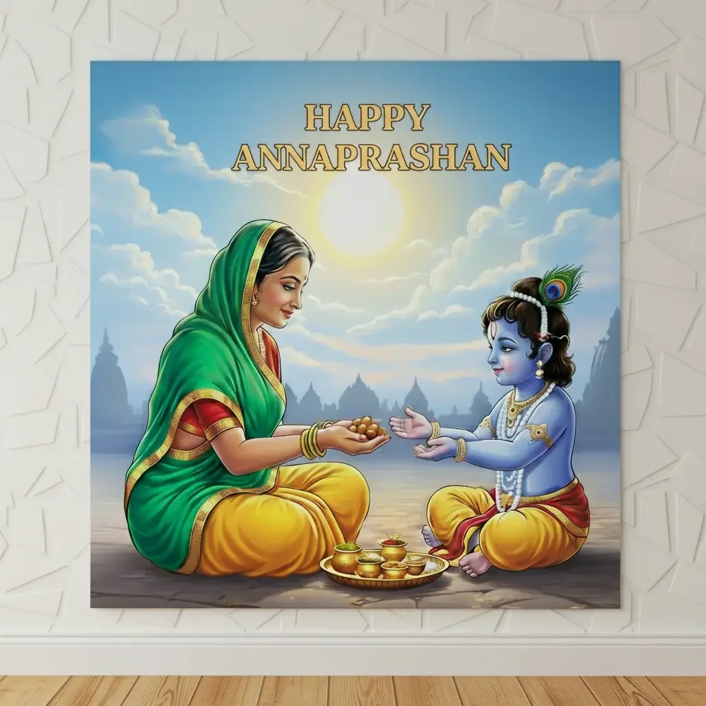 Annaprashan Decoration for Little Kanha Setup