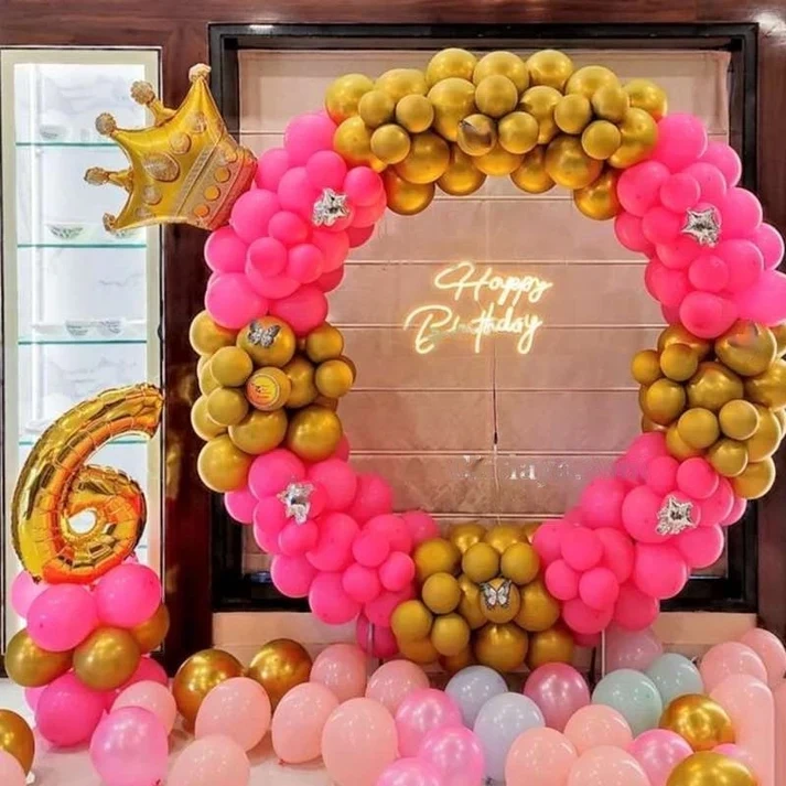 Pink Balloon Ring Decoration 