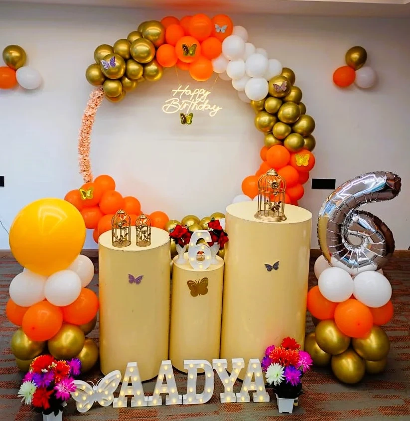 GoldOrangeGlowRingDecoration