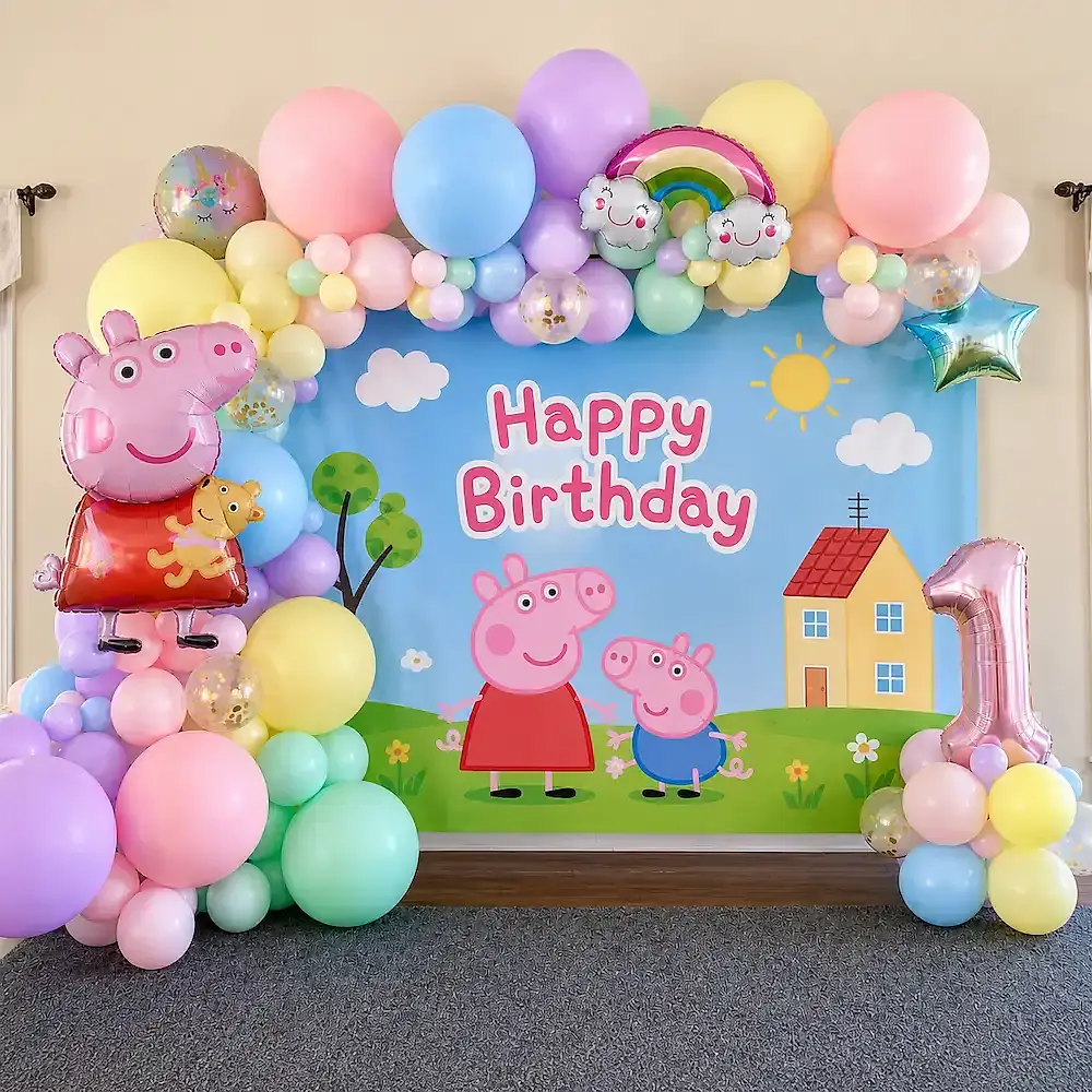 Peppa Pig Theme Birthday Decoration Set