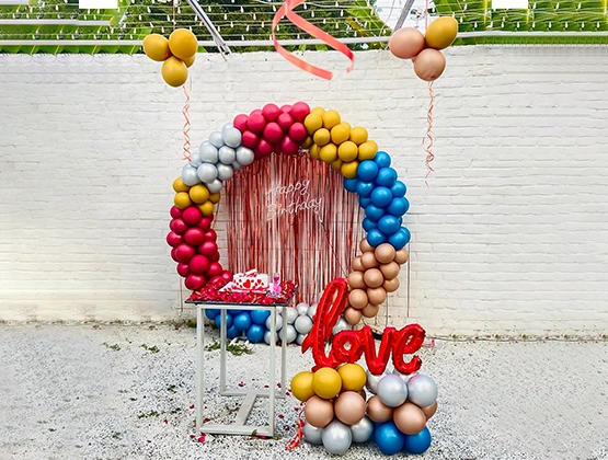 Colourful Balloons Themed Ring Decor Set