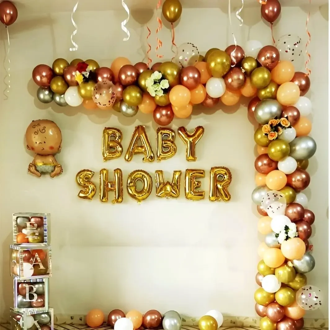 Golden Blush Baby Shower Decor