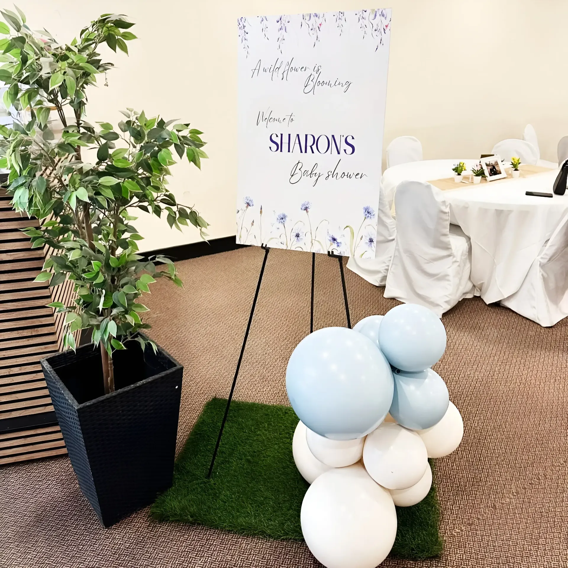 Baby Shower Balloon Backdrop Setup