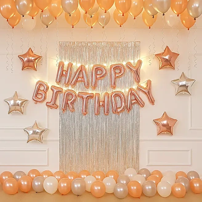 rosegoldthemebirthdayballoondecor1