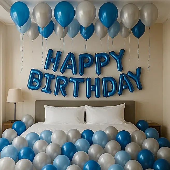 birthdaywishesbluensilverballoondecor1