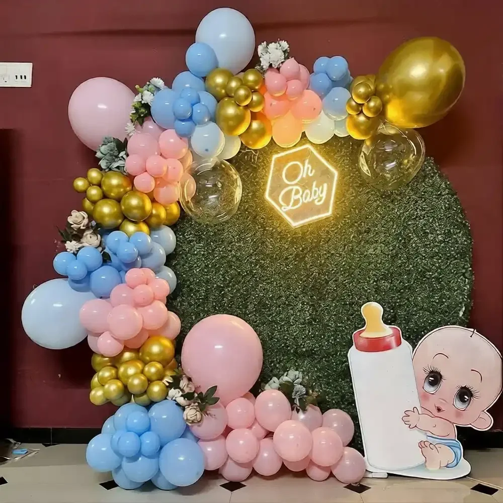 Baby Shower Backdrop Setup